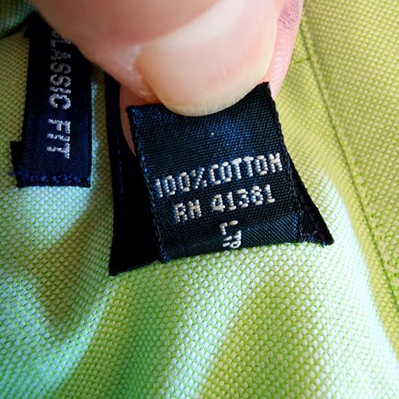 Ralph Lauren Classic Fit solid green pony button front shirt mens size XXL - Picture 5 of 6